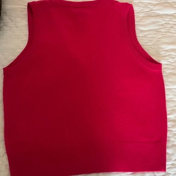 J Crew Cashmere V Neck Sweater Vest Berry Small - Picture 4 of 4